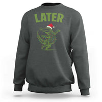 Funny Gator Sarcastic Christmas Sweatshirt Later Alligator - Wonder Print Shop