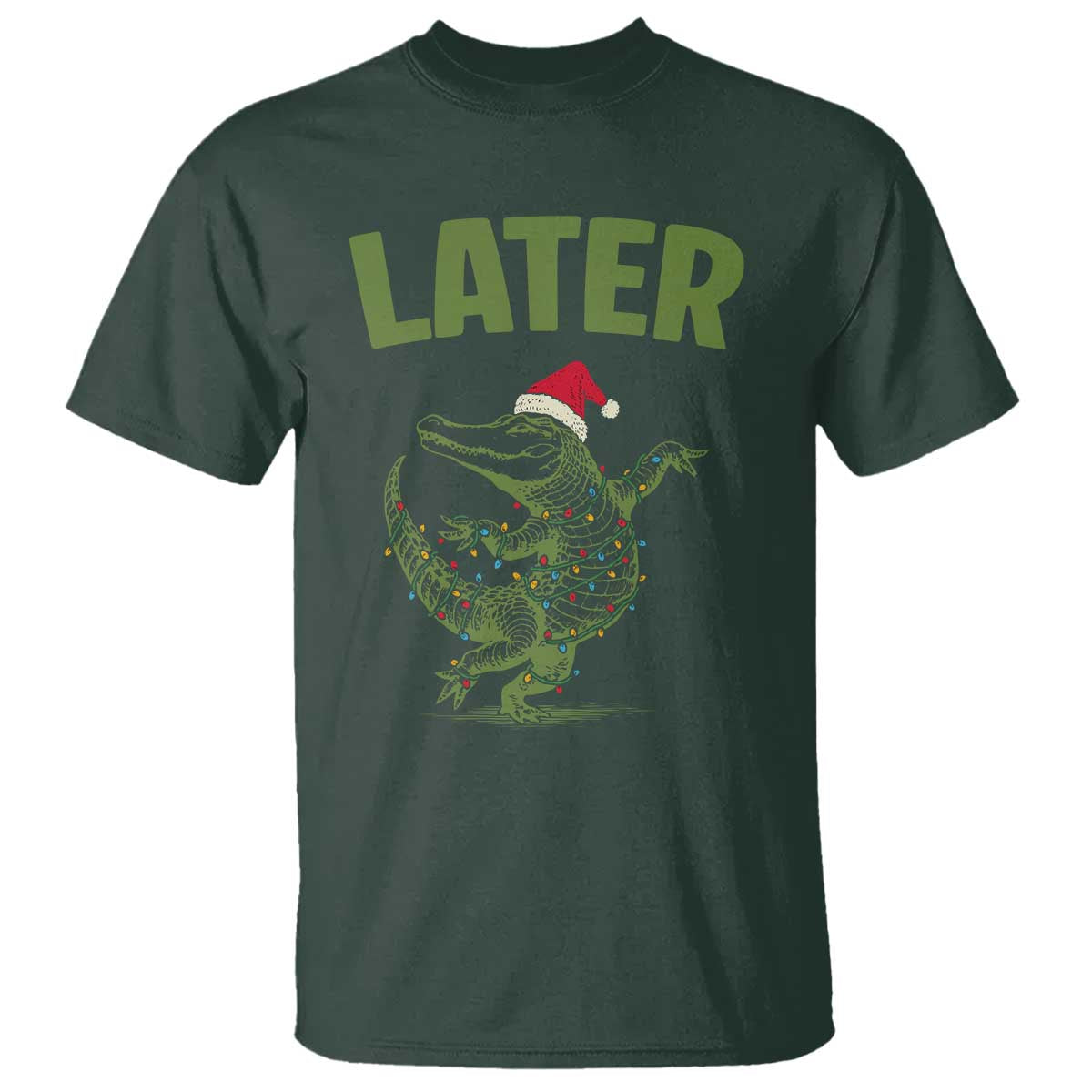 Funny Gator Sarcastic Christmas T Shirt Later Alligator - Wonder Print Shop