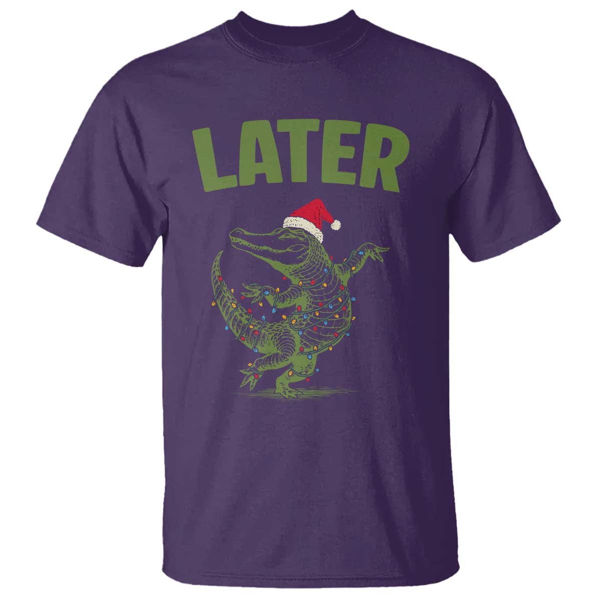 Funny Gator Sarcastic Christmas T Shirt Later Alligator - Wonder Print Shop