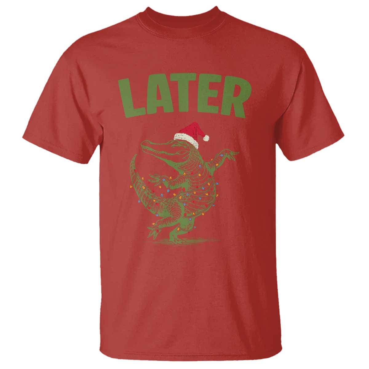 Funny Gator Sarcastic Christmas T Shirt Later Alligator - Wonder Print Shop
