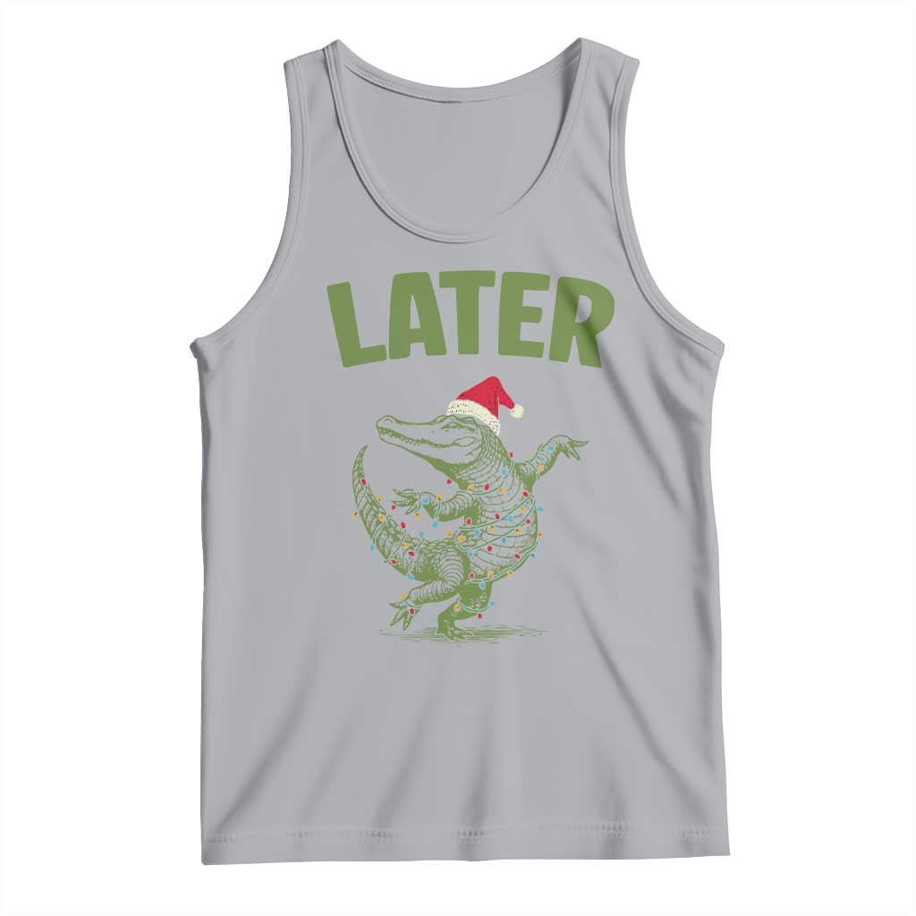 Funny Gator Sarcastic Christmas Tank Top Later Alligator - Wonder Print Shop