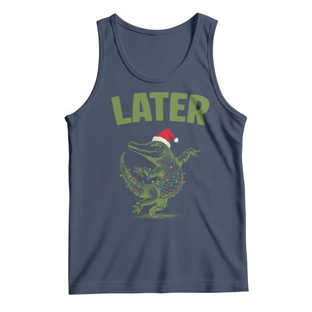 Funny Gator Sarcastic Christmas Tank Top Later Alligator - Wonder Print Shop