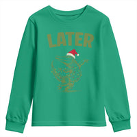 Funny Gator Sarcastic Christmas Youth Sweatshirt Later Alligator - Wonder Print Shop