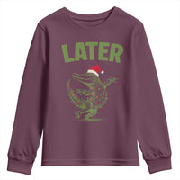Funny Gator Sarcastic Christmas Youth Sweatshirt Later Alligator - Wonder Print Shop