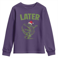 Funny Gator Sarcastic Christmas Youth Sweatshirt Later Alligator - Wonder Print Shop