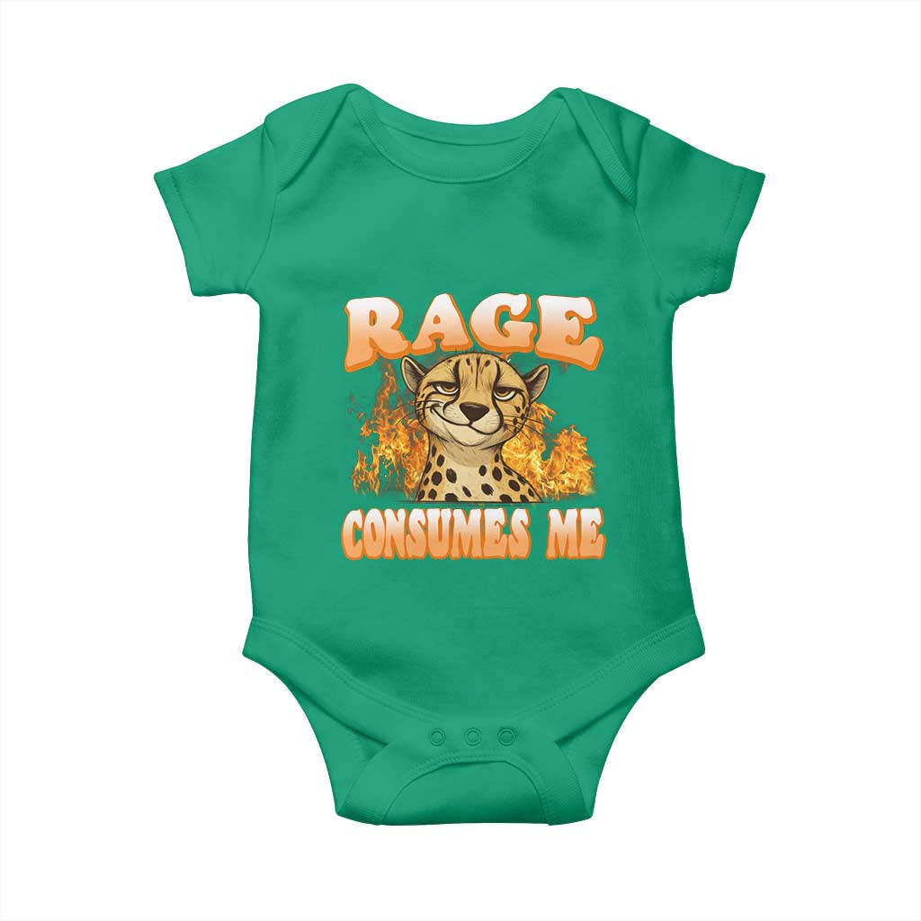 Cool Cheetah Baby Onesie Funny Range Consumes Me Sarcastic Wild Animal - Wonder Print Shop