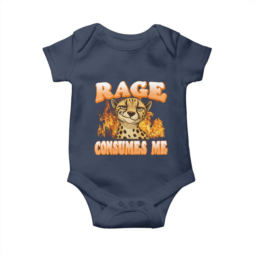 Cool Cheetah Baby Onesie Funny Range Consumes Me Sarcastic Wild Animal - Wonder Print Shop