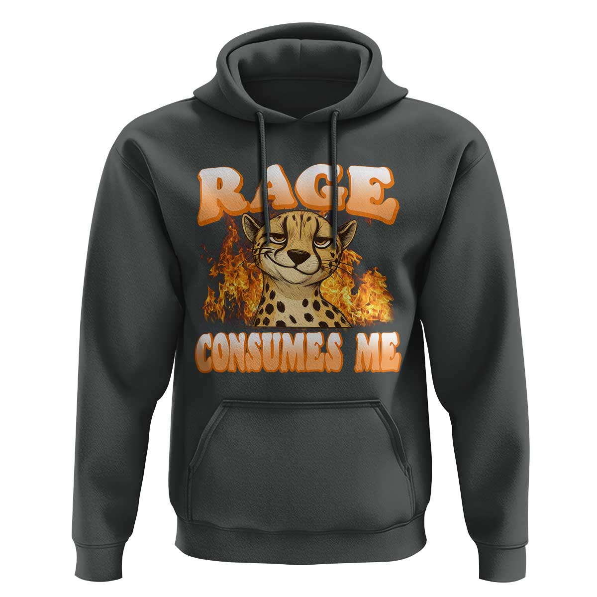 Cool Cheetah Hoodie Funny Range Consumes Me Sarcastic Wild Animal - Wonder Print Shop
