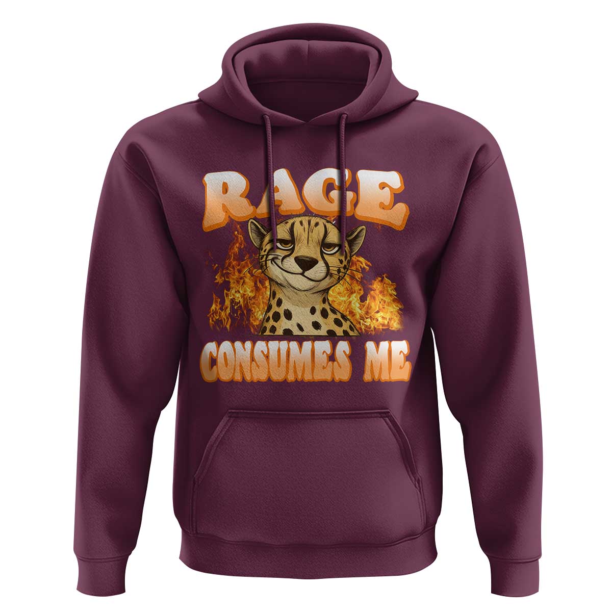 Cool Cheetah Hoodie Funny Range Consumes Me Sarcastic Wild Animal - Wonder Print Shop