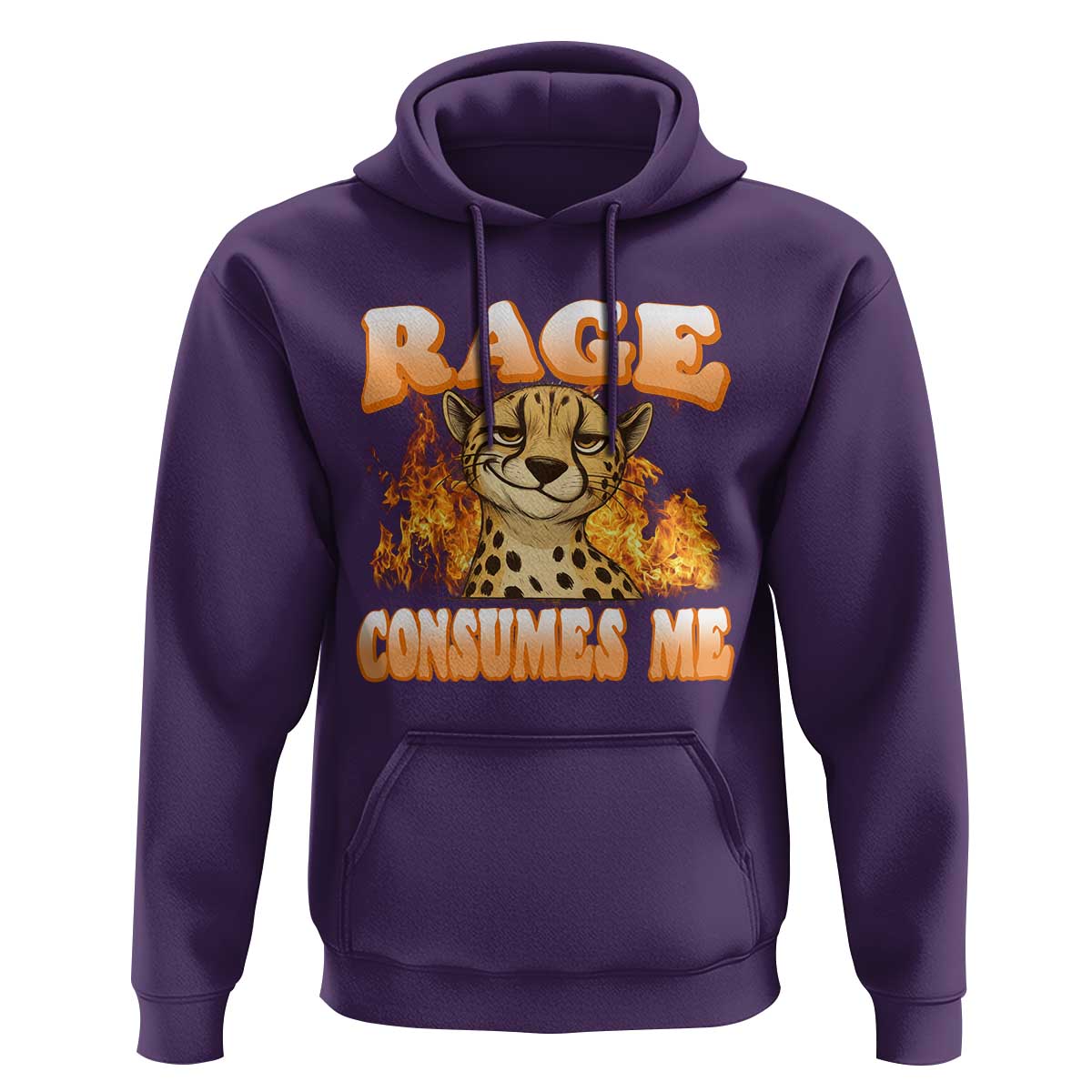 Cool Cheetah Hoodie Funny Range Consumes Me Sarcastic Wild Animal - Wonder Print Shop