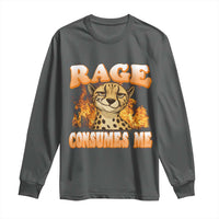 Cool Cheetah Long Sleeve Shirt Funny Range Consumes Me Sarcastic Wild Animal - Wonder Print Shop