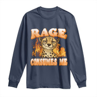 Cool Cheetah Long Sleeve Shirt Funny Range Consumes Me Sarcastic Wild Animal - Wonder Print Shop