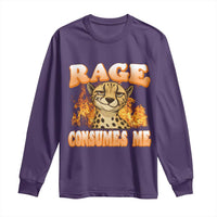Cool Cheetah Long Sleeve Shirt Funny Range Consumes Me Sarcastic Wild Animal - Wonder Print Shop