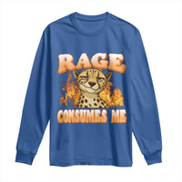 Cool Cheetah Long Sleeve Shirt Funny Range Consumes Me Sarcastic Wild Animal - Wonder Print Shop