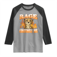Cool Cheetah Raglan Shirt Funny Range Consumes Me Sarcastic Wild Animal - Wonder Print Shop