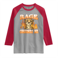 Cool Cheetah Raglan Shirt Funny Range Consumes Me Sarcastic Wild Animal - Wonder Print Shop