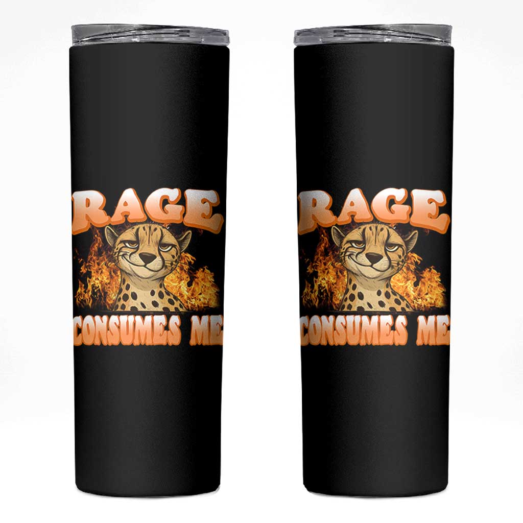 Cool Cheetah Skinny Tumbler Funny Range Consumes Me Sarcastic Wild Animal
