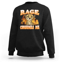 Cool Cheetah Sweatshirt Funny Range Consumes Me Sarcastic Wild Animal - Wonder Print Shop