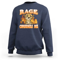 Cool Cheetah Sweatshirt Funny Range Consumes Me Sarcastic Wild Animal - Wonder Print Shop