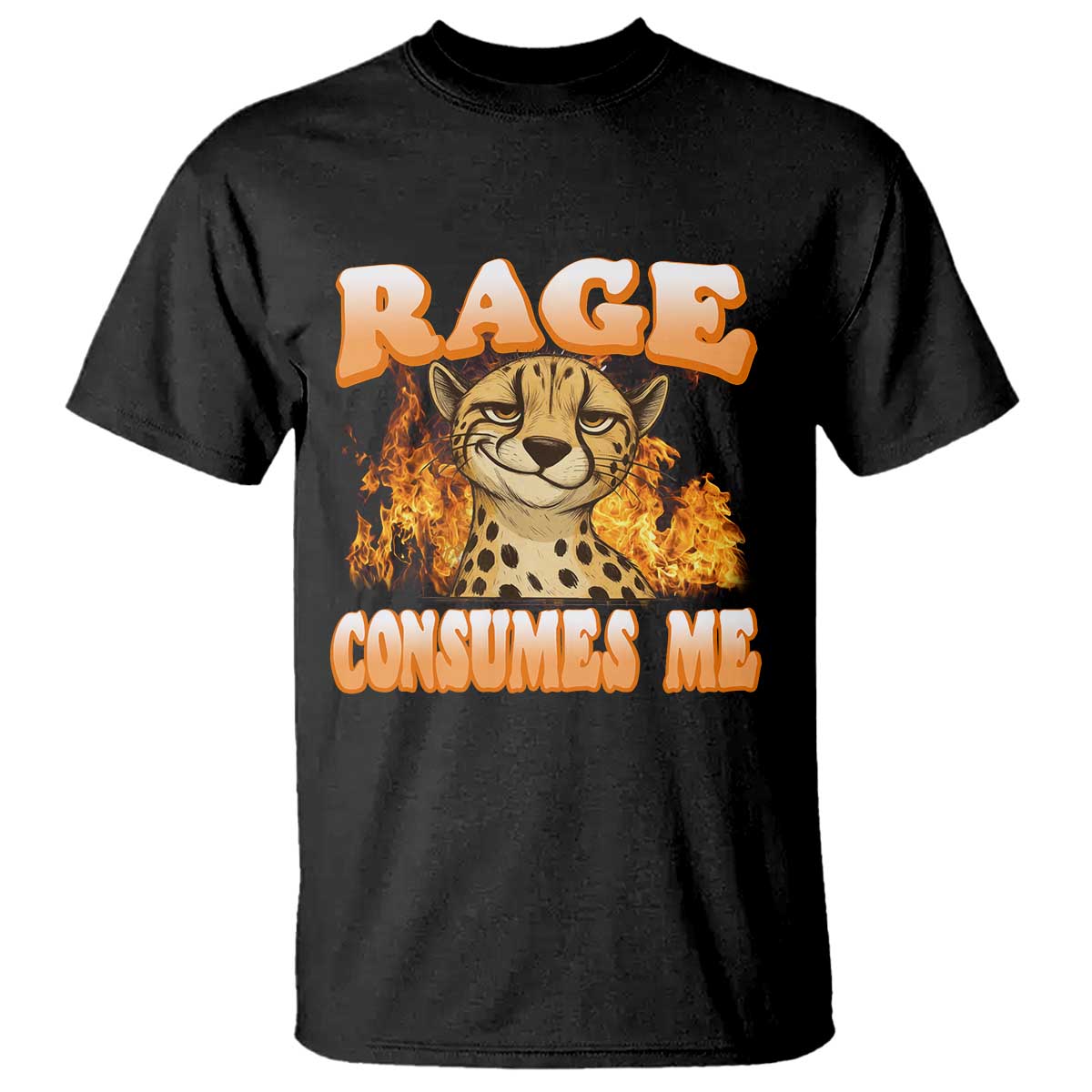 Cool Cheetah T Shirt Funny Range Consumes Me Sarcastic Wild Animal - Wonder Print Shop