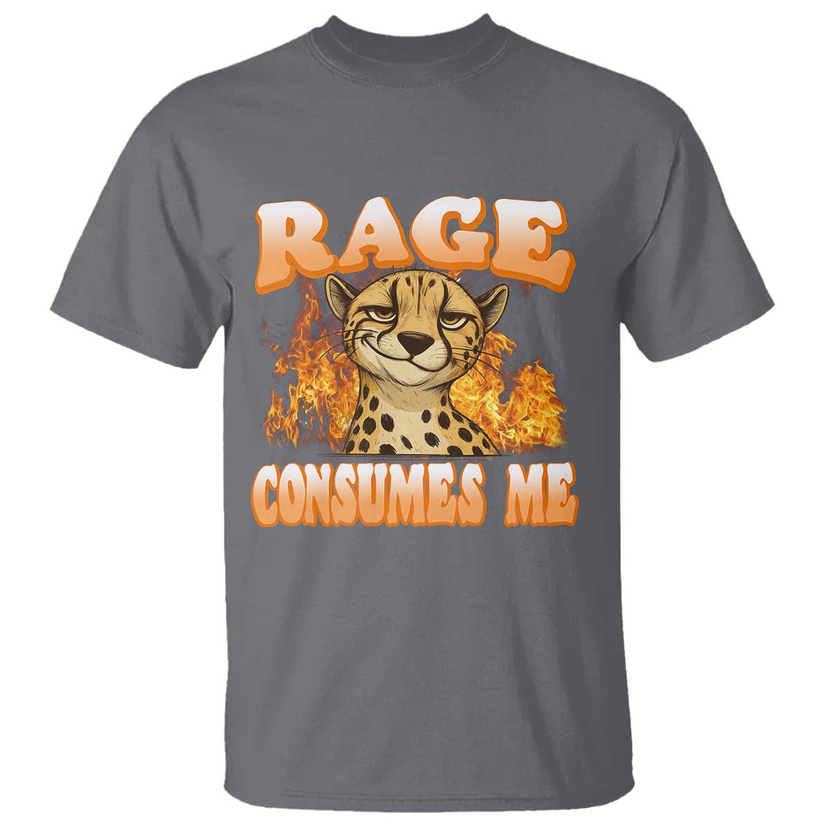 Cool Cheetah T Shirt Funny Range Consumes Me Sarcastic Wild Animal - Wonder Print Shop