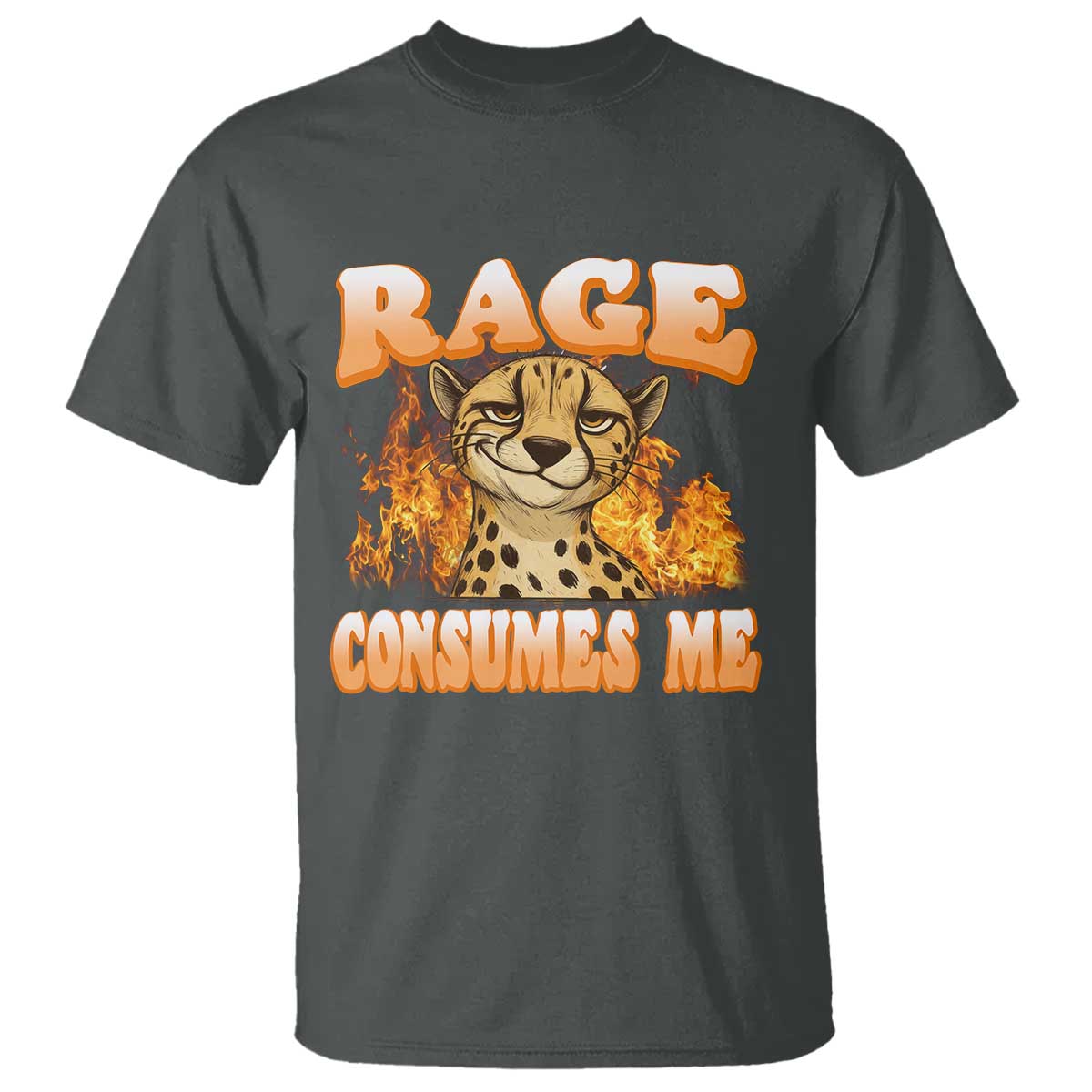Cool Cheetah T Shirt Funny Range Consumes Me Sarcastic Wild Animal - Wonder Print Shop