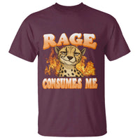 Cool Cheetah T Shirt Funny Range Consumes Me Sarcastic Wild Animal - Wonder Print Shop