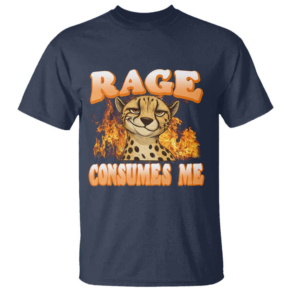 Cool Cheetah T Shirt Funny Range Consumes Me Sarcastic Wild Animal - Wonder Print Shop