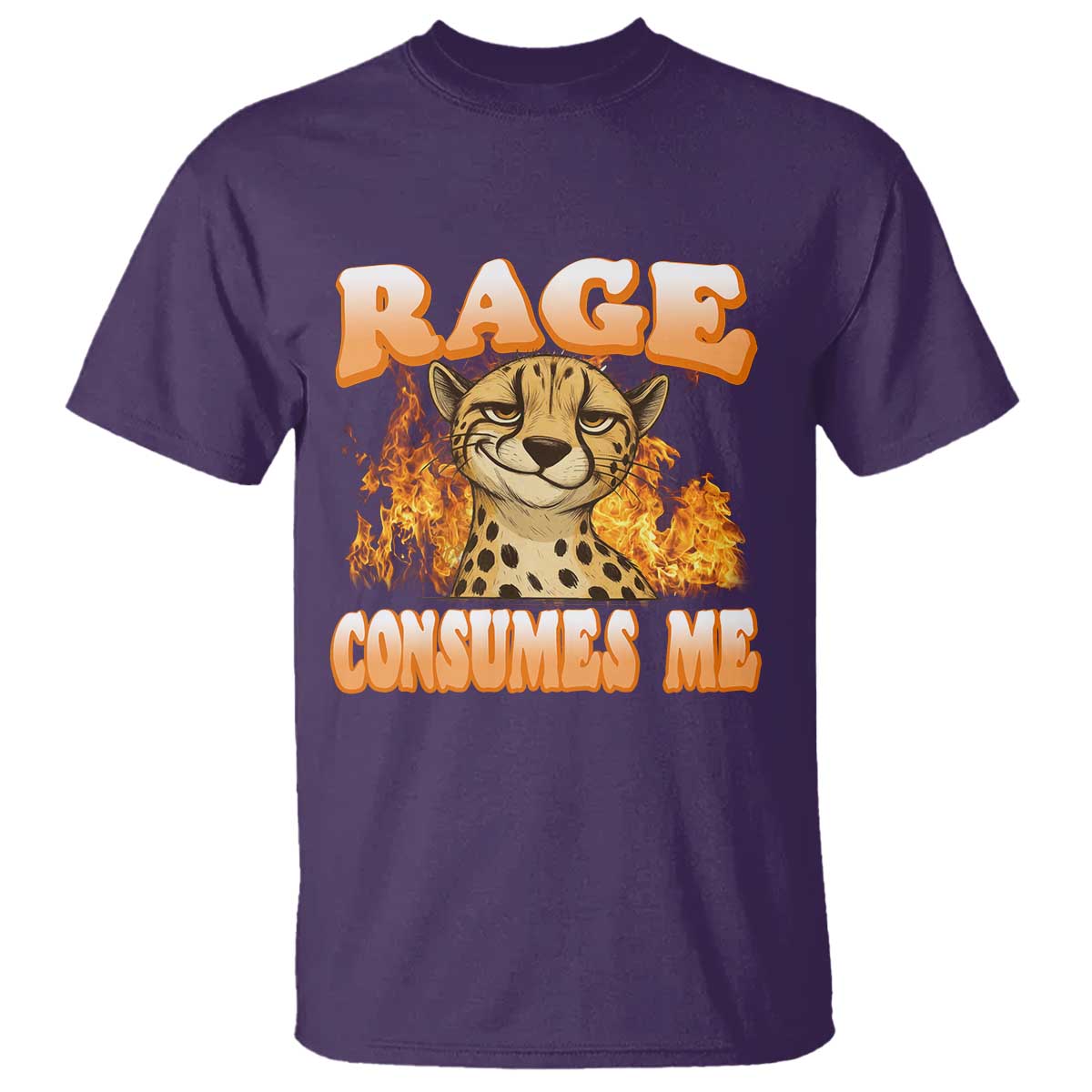 Cool Cheetah T Shirt Funny Range Consumes Me Sarcastic Wild Animal - Wonder Print Shop