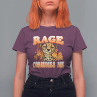 Cool Cheetah T Shirt For Women Funny Range Consumes Me Sarcastic Wild Animal - Wonder Print Shop