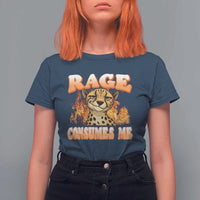 Cool Cheetah T Shirt For Women Funny Range Consumes Me Sarcastic Wild Animal - Wonder Print Shop