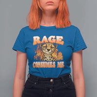Cool Cheetah T Shirt For Women Funny Range Consumes Me Sarcastic Wild Animal - Wonder Print Shop