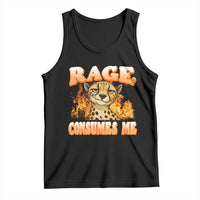 Cool Cheetah Tank Top Funny Range Consumes Me Sarcastic Wild Animal - Wonder Print Shop