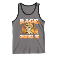 Cool Cheetah Tank Top Funny Range Consumes Me Sarcastic Wild Animal - Wonder Print Shop