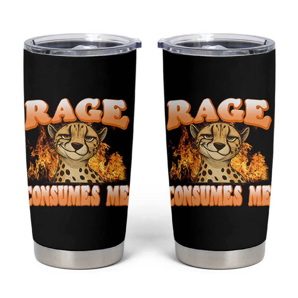 Cool Cheetah Tumbler Cup Funny Range Consumes Me Sarcastic Wild Animal