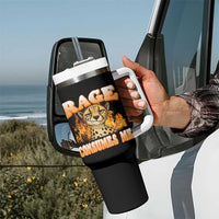 Cool Cheetah Tumbler With Handle Funny Range Consumes Me Sarcastic Wild Animal