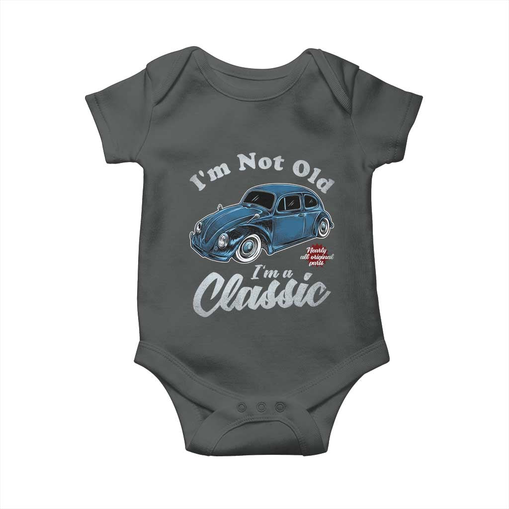 I'm Not Old I'm Classic Baby Onesie Vintage Distressed Classic Bug Travel