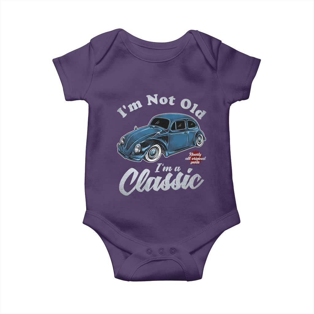 I'm Not Old I'm Classic Baby Onesie Vintage Distressed Classic Bug Travel