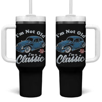 I'm Not Old I'm Classic Tumbler With Handle Vintage Distressed Classic Bug Travel