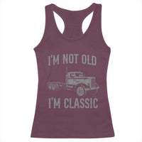 I'm Not Old I'm Classic Racerback Tank Top Retro Needlenose Semi Truck Old School Distressed Big Rig 18 Wheeler