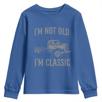 I'm Not Old I'm Classic Youth Sweatshirt Retro Needlenose Semi Truck Old School Distressed Big Rig 18 Wheeler