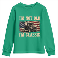 I'm Not Old I'm Classic Youth Sweatshirt Vintage Distressed Big Rig 18 Wheeler Driver