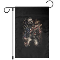 Teddy Roosevelt Playing Guitar 4th of July Garden Flag
