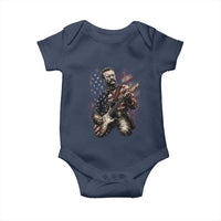 Teddy Roosevelt Playing Guitar 4th of July Baby Onesie