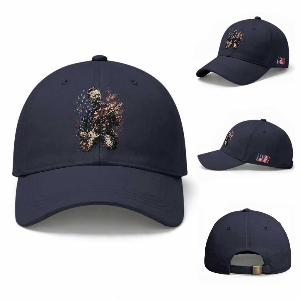 Teddy Roosevelt Playing Guitar 4th of July Baseball Cap