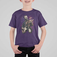Teddy Roosevelt Playing Guitar 4th of July T Shirt For Kid