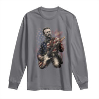 Teddy Roosevelt Playing Guitar 4th of July Long Sleeve Shirt