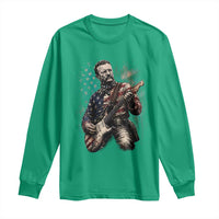 Teddy Roosevelt Playing Guitar 4th of July Long Sleeve Shirt