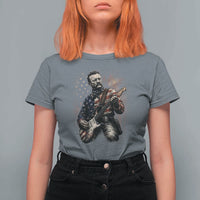 Teddy Roosevelt Playing Guitar 4th of July T Shirt For Women