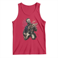 Teddy Roosevelt Playing Guitar 4th of July Tank Top